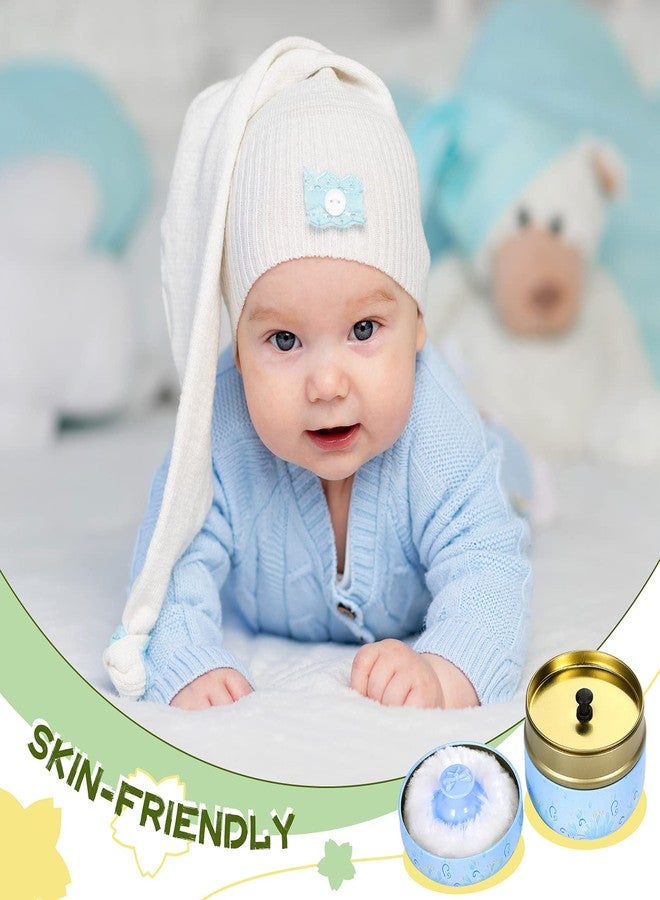 Zopeal Powder Case Puff Kit Powder Puff Case for Body Cosmetic Container Dusting Soft for Baby and Women Travel Home Face Body Box(8 Pcs) - Image 5